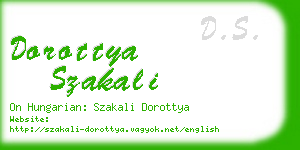 dorottya szakali business card